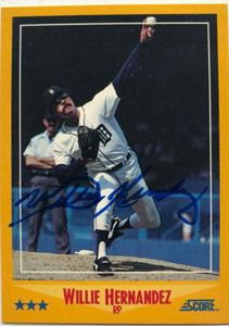 Willie Hernandez Autographed 1988 Score #507